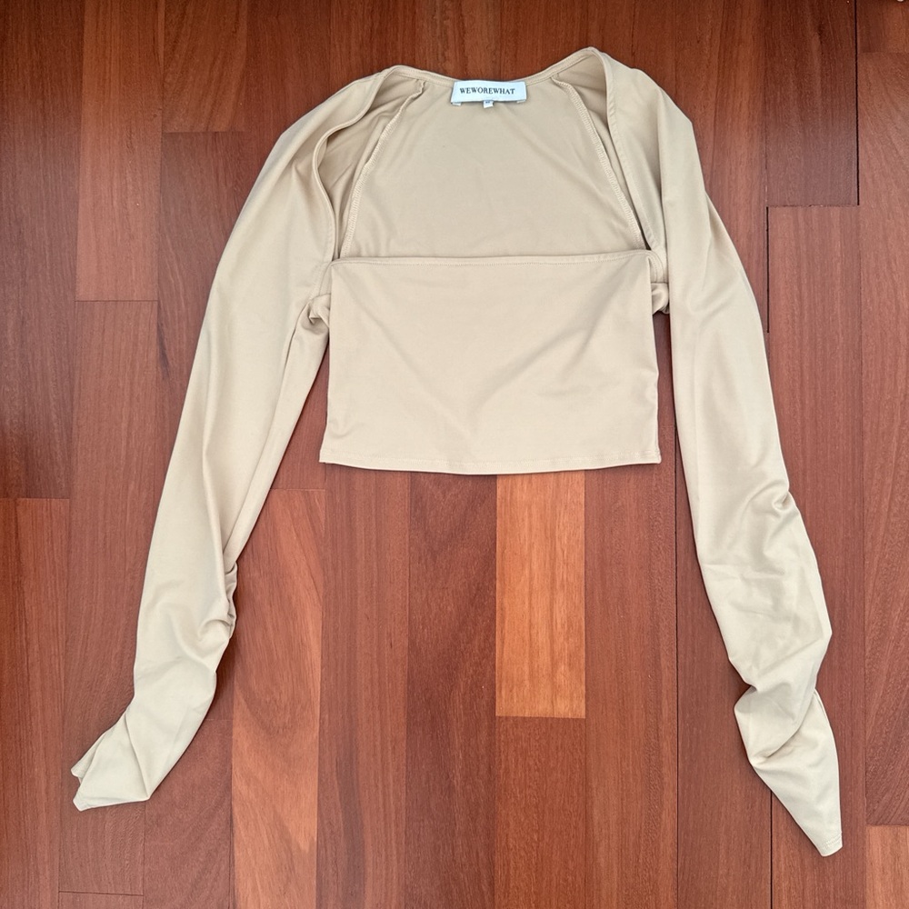 WeWoreWhat crop top cream XXS never worn